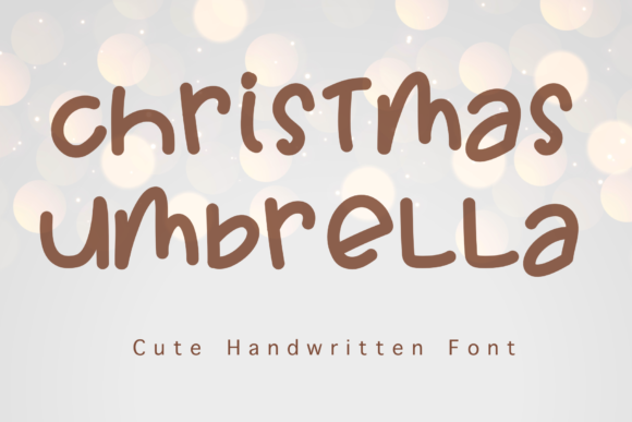 Christmas Umbrella Font for Holiday Campaigns