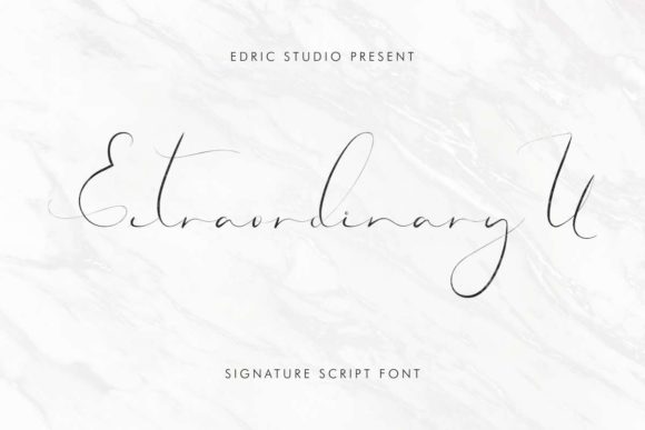 Extraordinary U: A Delicate Script for Creative Projects