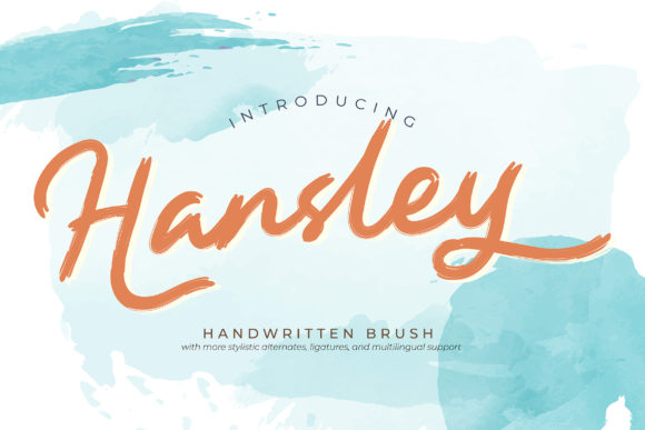 Hansley: A Handwritten Font for Elegant Design