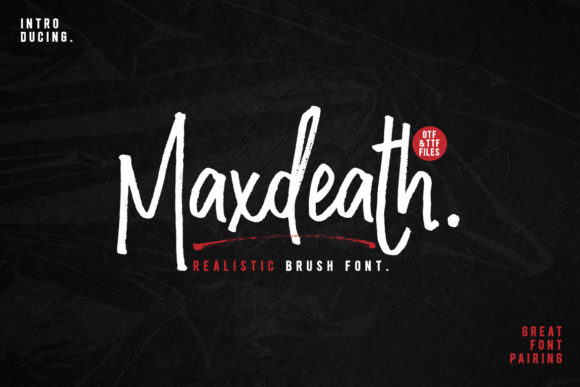 Maxdeath: A Bold Handwritten Font for Web Design