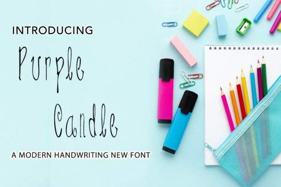 Purple Candle Font for Business